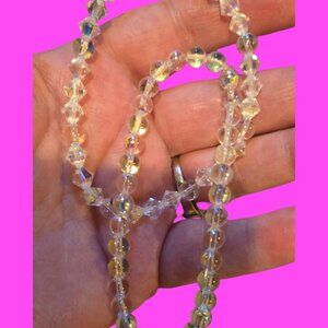 Set of 2 Genuine Swarovski Crystal Bracelets~ One round ab one bi cone and round